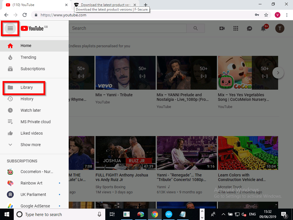 How To Create a Playlist on YouTube 2020 - click on library