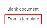 Create a blank document - select blank from a template