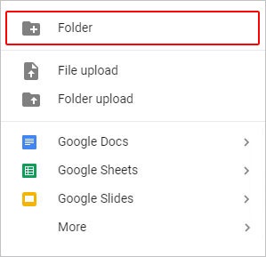 How to create folder - select folder