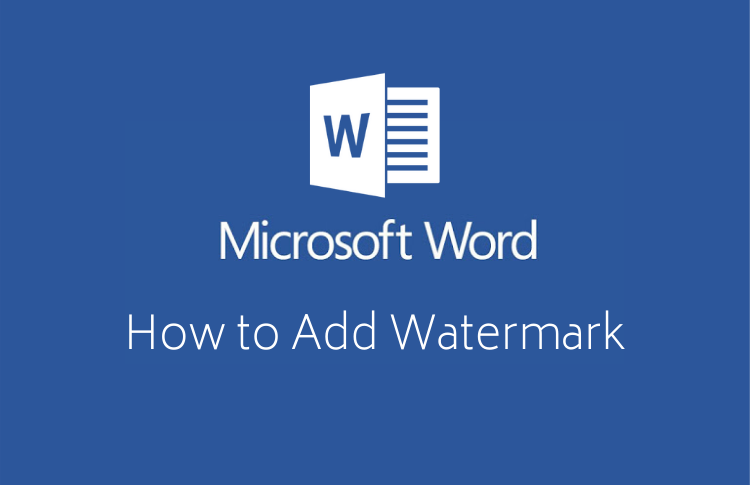 How to add watermark in word document